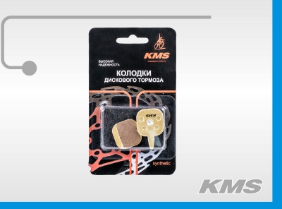 Колодки для дискового тормоза, материал синтетика, цвет золотой, "KMS"