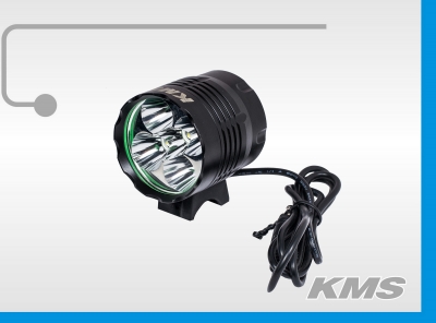 Фара LED, передняя, алюминиевая, 5600 люмен, с акб 8.4V, 3 режима работы, "KMS"