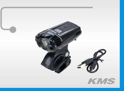 Фара передняя KMS, алюминиевый корпус, супер супер яркий свет, встроенный аккумулятор, USB зарядка.